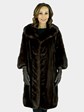 Woman's Vintage Mahogany Mink Fur 3/4 Coat