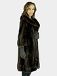 Woman's Vintage Mahogany Mink Fur 3/4 Coat