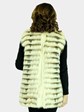 Woman's Natural Fox and Finn Raccoon Fur Feathered Vest
