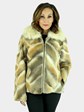 Woman's Sheared Coyote Fur Jacket with Traditional Coyote Collar