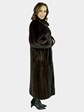 Woman's Mahogany Female Mink Fur Coat