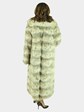 Woman's Natural Canadian Lynx Fur Coat with Horizontal Cut Style