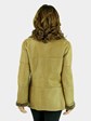 Christ Woman's Camel Shearling Lamb Jacket