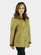 Christ Woman's Camel Shearling Lamb Jacket