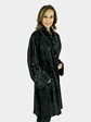 Woman's Giuliana Teso Black Broadtail Lamb Coat with Extensive Beading