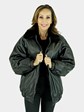 Woman's Ranch Mink Fur Jacket Reversing to Leather