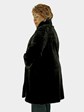 Woman's Dark Brown Sheared Beaver Fur 3/4 Coat