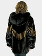 Woman's Ranch Mink Fur Parka with Lunaraine Inserts and Fox Trimmed Hood