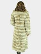 Woman's Natural Lynx Horizontal Design Fur Coat