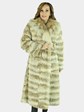 Woman's Natural Lynx Horizontal Design Fur Coat