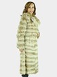 Woman's Natural Lynx Horizontal Design Fur Coat