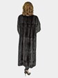 Woman's Ultra Light Black Sheared Mink Fur Coat