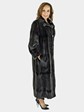 Woman's Ultra Light Black Sheared Mink Fur Coat