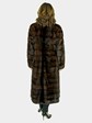 Woman's Horizontal Cut Mahogany Mink Fur Coat