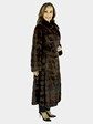Woman's Horizontal Cut Mahogany Mink Fur Coat