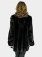 Woman's Black Semi-Sheared Mink Fur Jacket