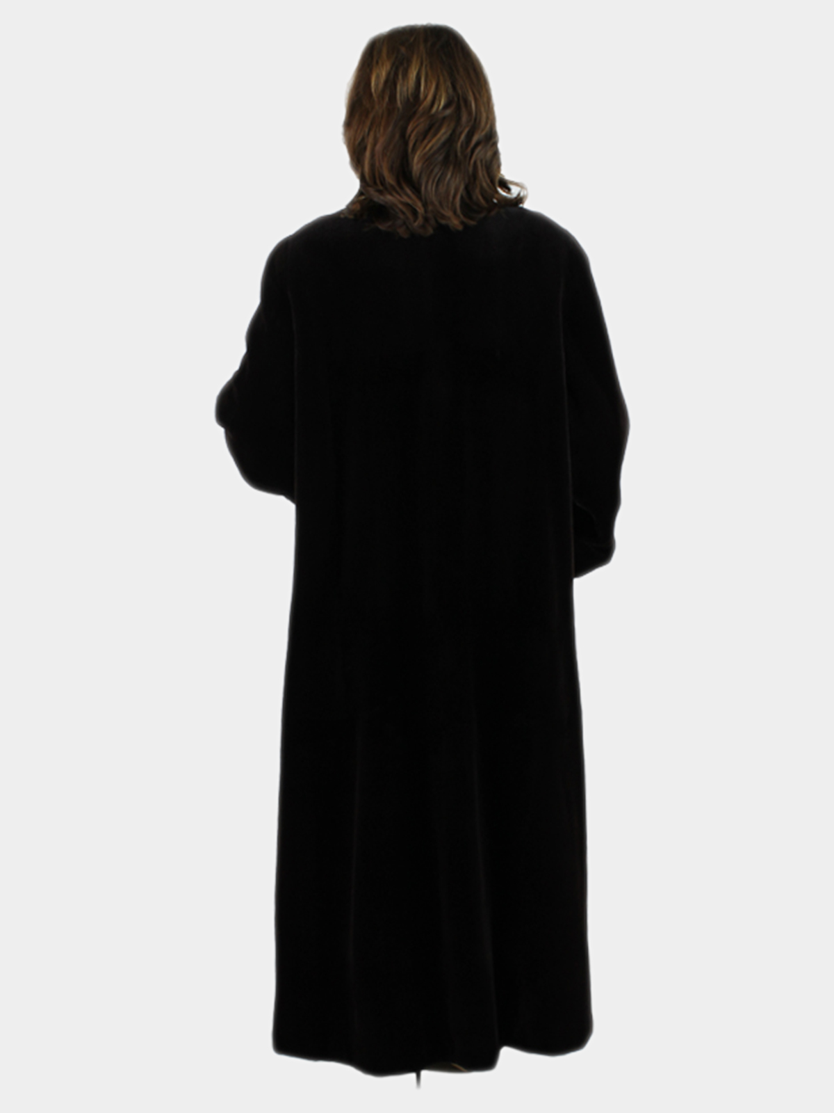 Woman's Very Dark Brown Sheared Mink Fur Coat