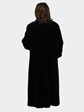 Woman's Very Dark Brown Sheared Mink Fur Coat