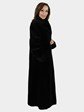 Woman's Very Dark Brown Sheared Mink Fur Coat