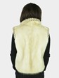 Musi Woman's Blond Long Hair Beaver Fur Vest