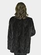 Woman's Black Sculptured Mink Fur Jacket