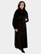 Woman's Mahogany Female Mink Fur Coat