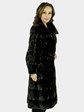 Woman's Mahogany Sculptured Mink Fur 7/8 Coat