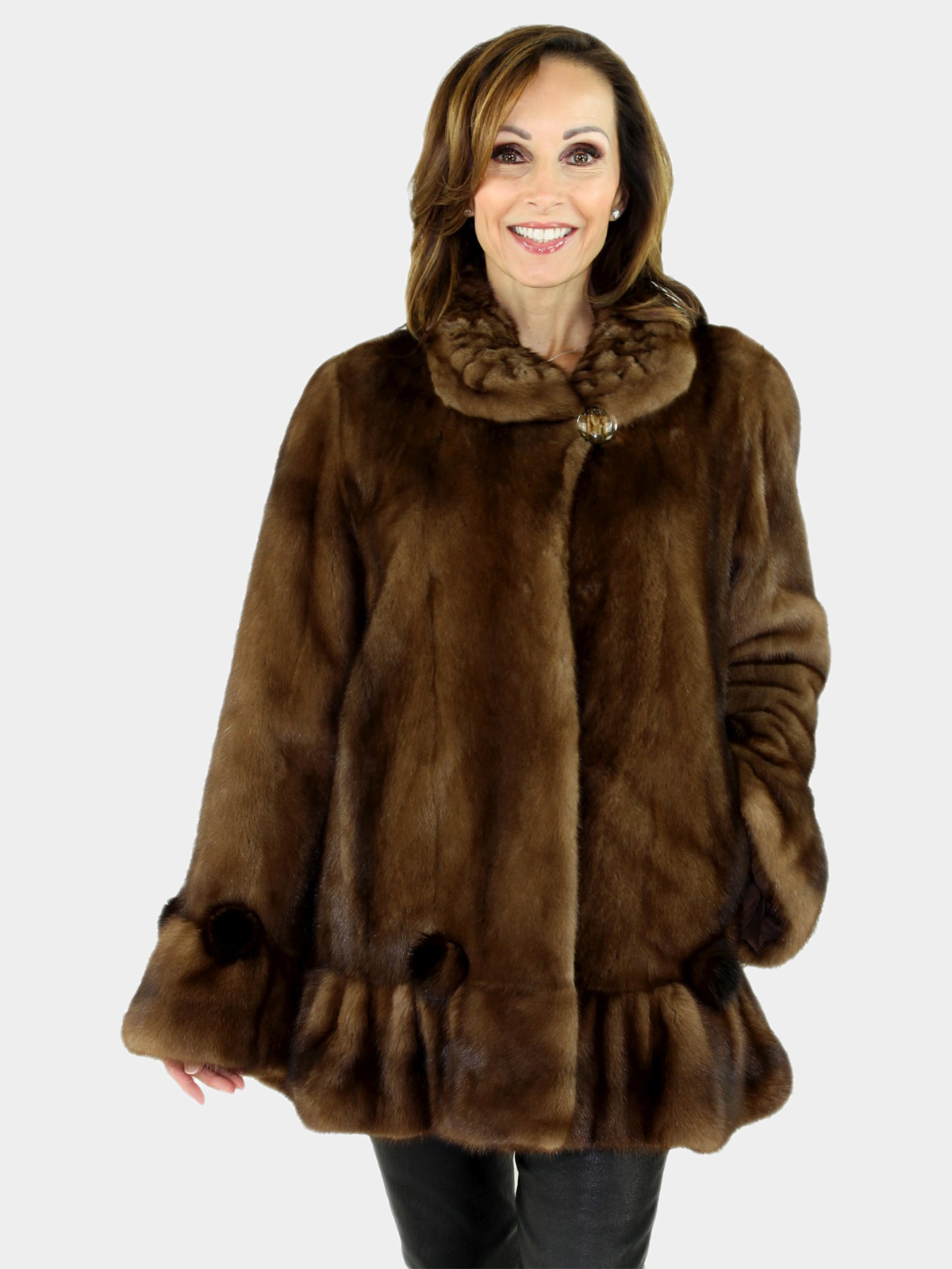 Woman's Demi Buff Female Mink Fur Jacket