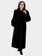 Woman's Dark Mahogany Female Mink Fur Coat