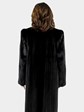 Woman's Ranch Female Mink Fur Coat with Fur Up Detail on Collar and Front
