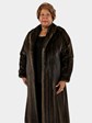 Woman's Mahogany Female Mink Fur Coat