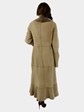 Woman's Camel Shearling Coat