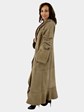 Woman's Camel Shearling Coat