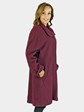 NEW Woman's Wine Cloth Coat