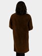 Christia Woman's Light Brown Shearling Fur Coat