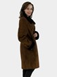 Christia Woman's Light Brown Shearling Fur Coat