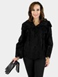 Black Broad Tail Lamb Fur Jacket