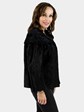 Black Broad Tail Lamb Fur Jacket