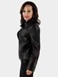 NEW Woman's Black Leather Jacket