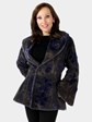 Zuki Woman's Purple Sheared Beaver Fur Jacket