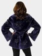 Zuki Woman's Purple Sheared Beaver Fur Jacket