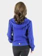 Blue Fabric Zipper Jacket