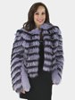 Michael Kors Designer Lilac Feathered Fox Bolero Jacket.