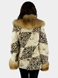Woman's Animal Print Sheared Mink Fur Jacket