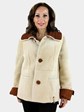 Christia Rust Suede Shearling Lamb Jacket