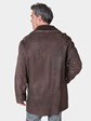 Man's Handsome Dark Chocolate Brown Shearling Jacket
