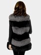 Woman's Black and Grey Fox Fur Vest
