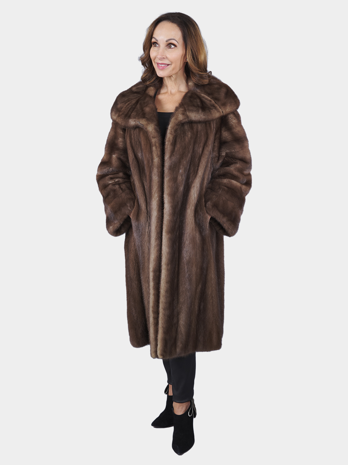 Woman's Vintage Leutitia Mink Fur 7/8 Coat