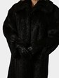 Woman's Ebony Long Hair Beaver Fur Coat