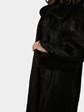 Woman's Ebony Long Hair Beaver Fur Coat